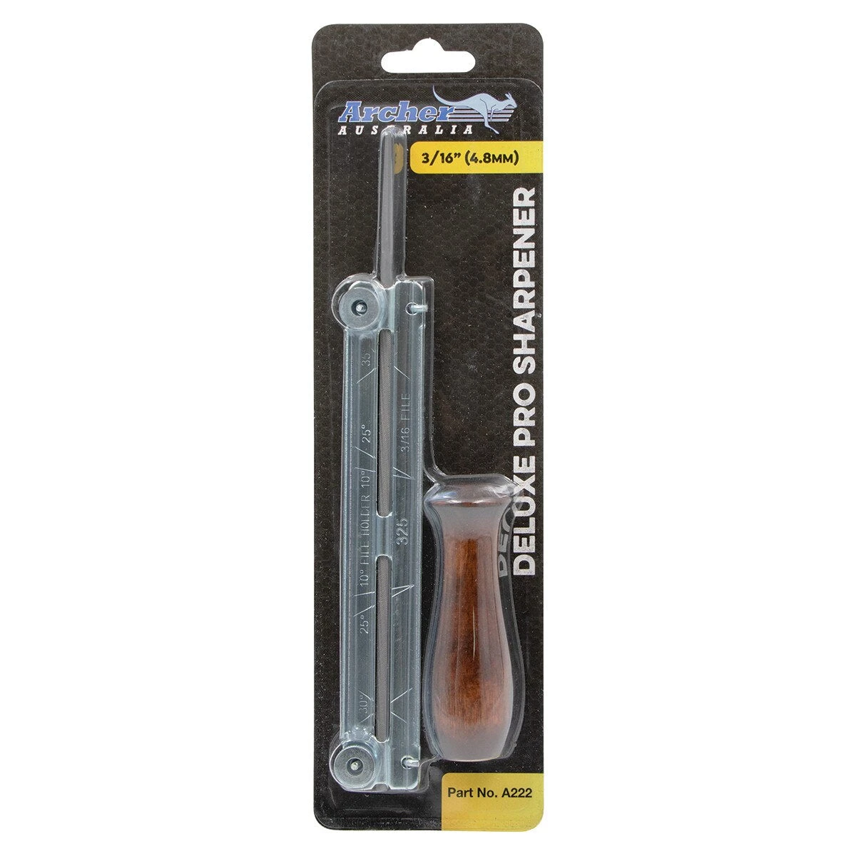 Archer Deluxe Pro Chainsaw Chain Round File & Guide 3/16" (4.8mm) A222-L 1 Archer Deluxe Pro Chainsaw Chain Round File & Guide 3/16" (4.8mm) A222-L