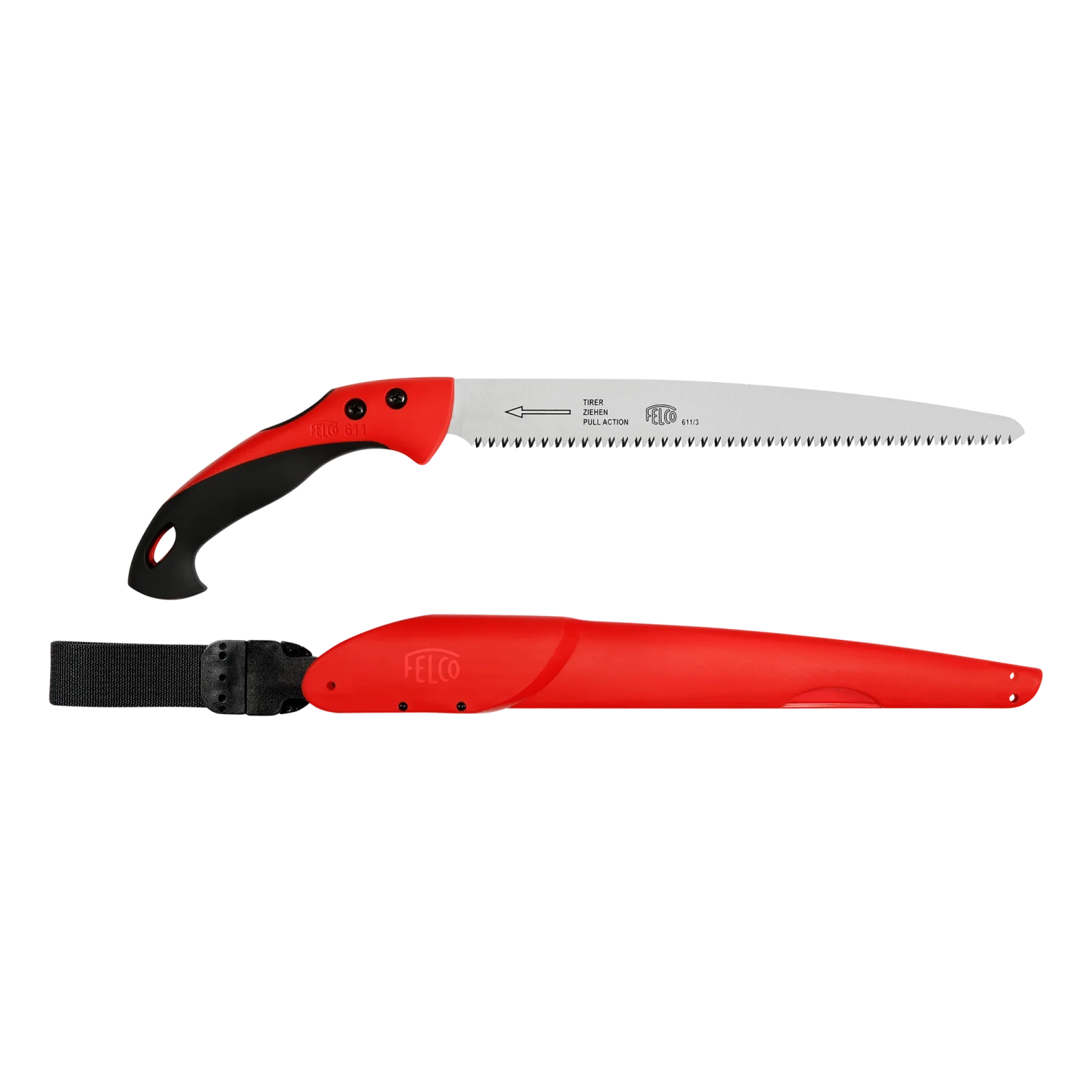 Felco 611 Folding Pull-Stroke Pruning Saw And Scabbard - 33cm Straight Blade 1 Felco 611 Folding Pull-Stroke Pruning Saw And Scabbard - 33cm Straight Blade