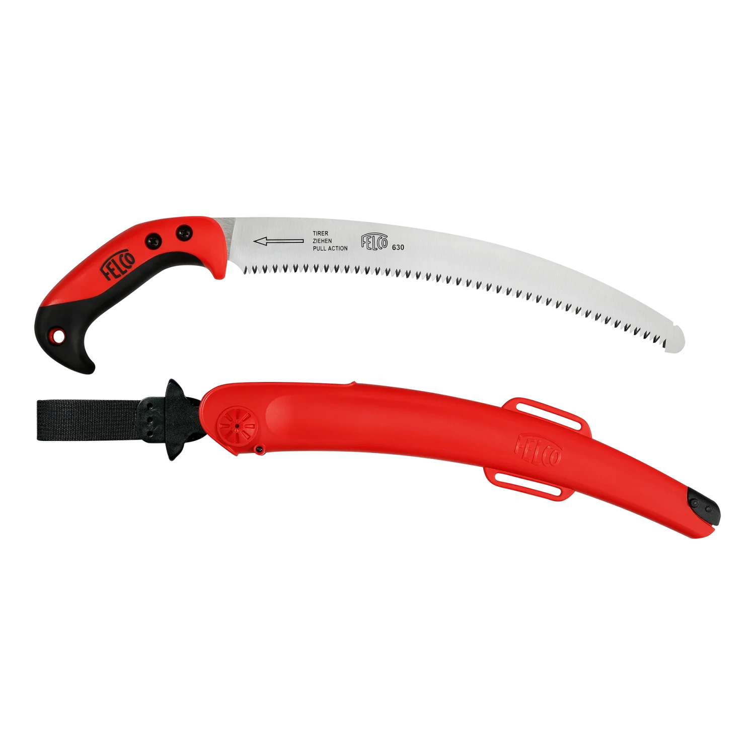 Felco 630 Folding Pull-Stroke Pruning Saw And Scabbard - 33cm Curved Blade 1 Felco 630 Folding Pull-Stroke Pruning Saw And Scabbard - 33cm Curved Blade