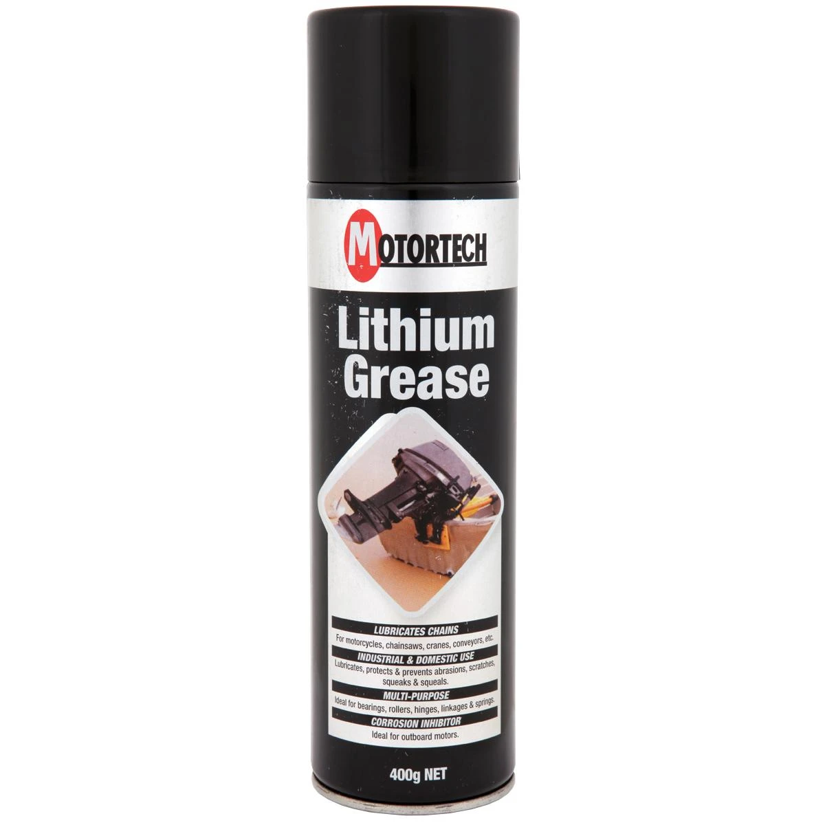 Motortech Lithium Spray Grease 400g Can MT107 1 Motortech Lithium Spray Grease 400g Can MT107
