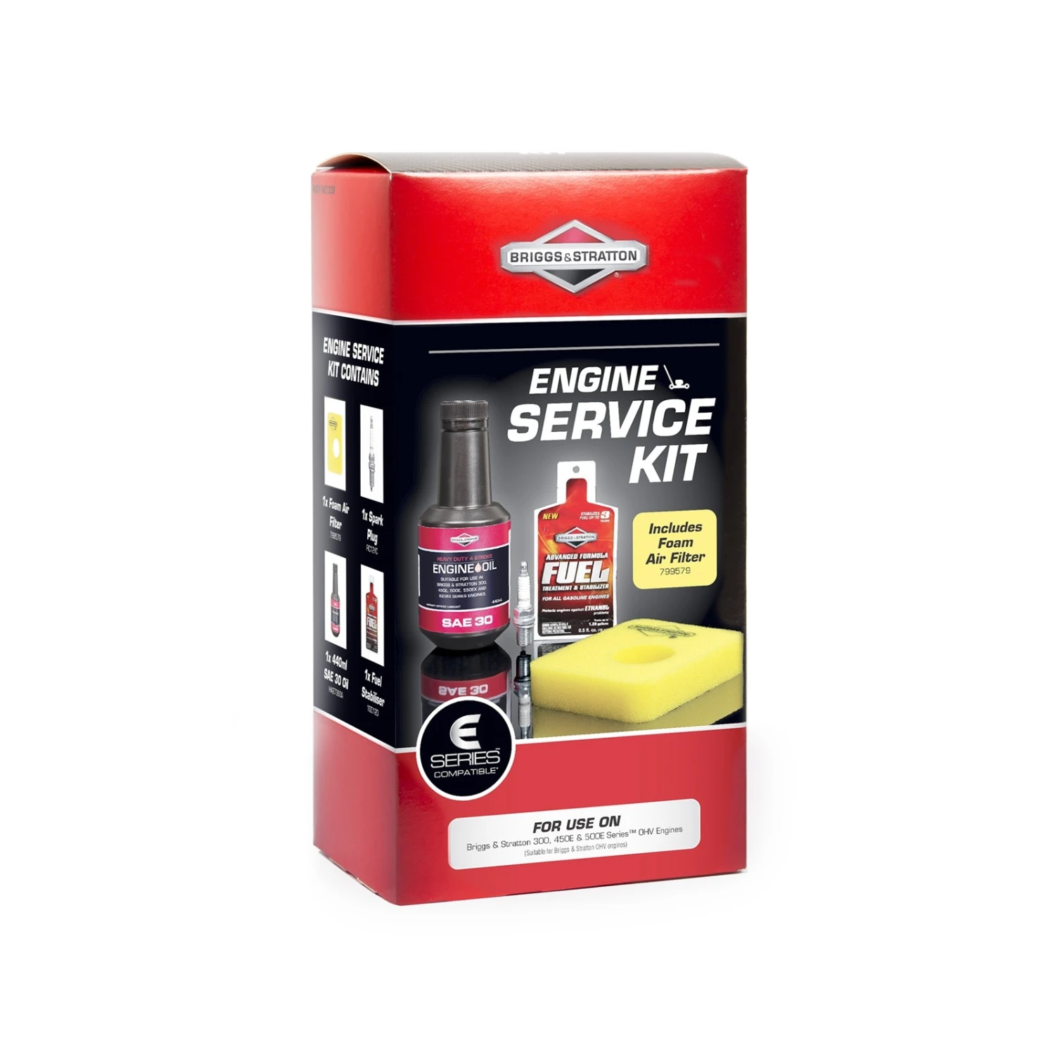 Briggs & Stratton Genuine Engine Service Maintenance Kit E-Series 300, 450E, 550E, 550EX, 625EX HA27358A 1 Briggs & Stratton Genuine Engine Service Maintenance Kit E-Series 300, 450E, 550E, 550EX, 625EX HA27358A