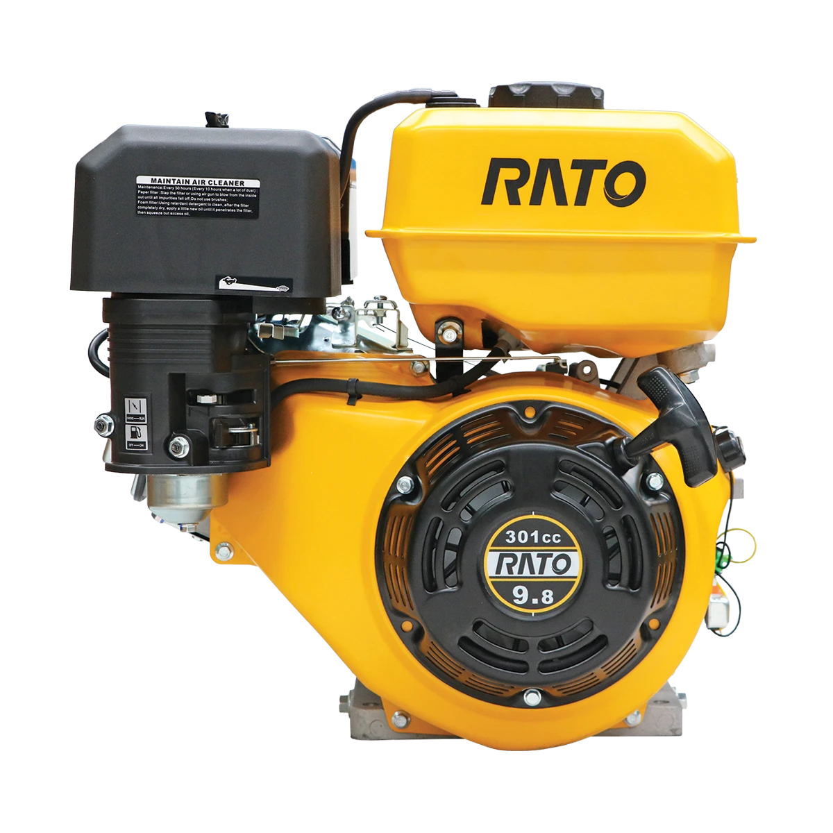 Rato 13hp Horizontal Shaft OHV Engine - 25.4mm (1") Keyed Crankshaft R390 1 Rato 13hp Horizontal Shaft OHV Engine - 25.4mm (1") Keyed Crankshaft R390