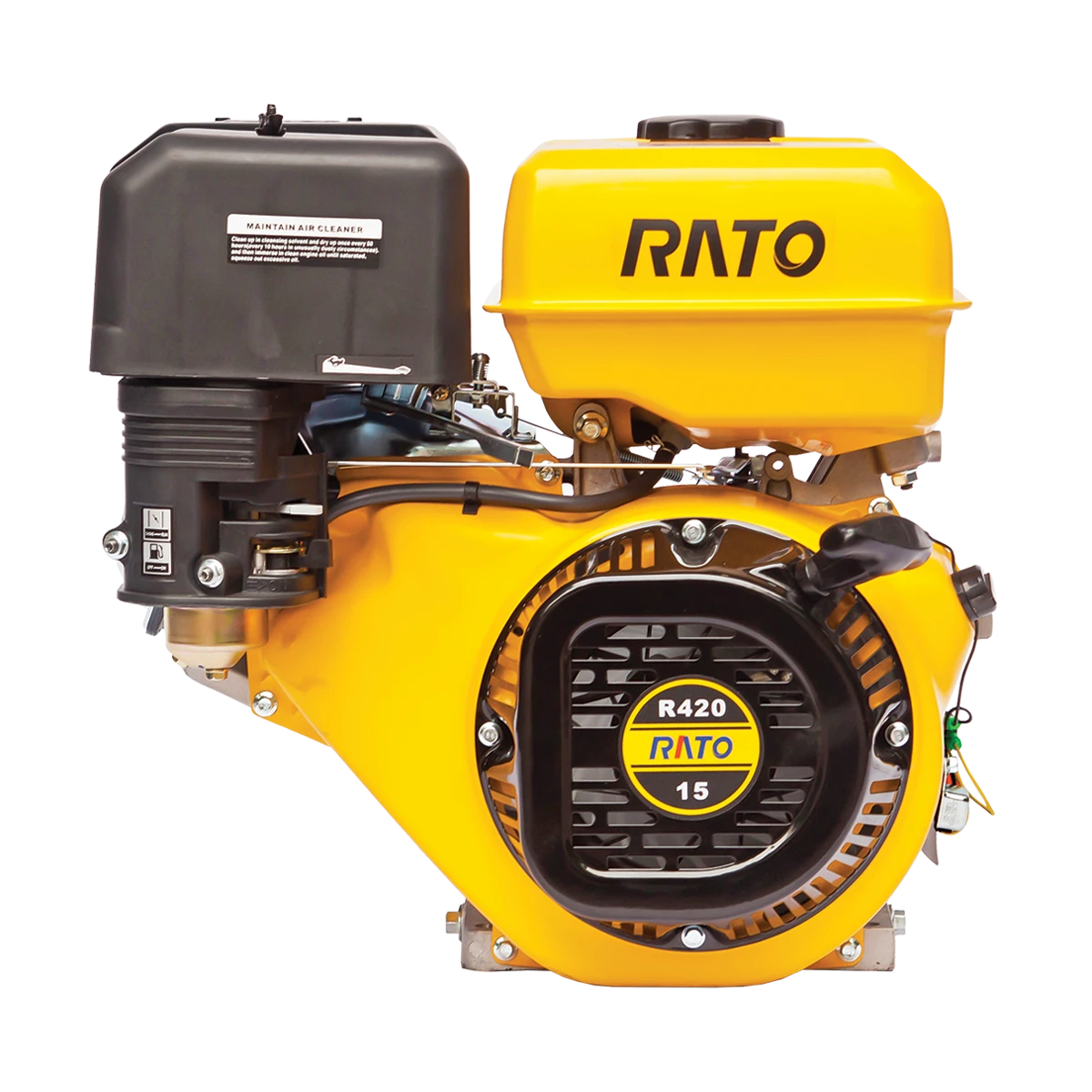 Rato 15hp Horizontal Shaft OHV Engine - 25.4mm (1") Keyed Crankshaft R420 1 Rato 15hp Horizontal Shaft OHV Engine - 25.4mm (1") Keyed Crankshaft R420