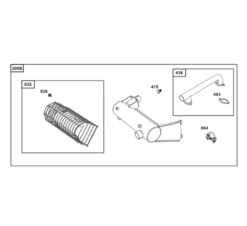 Briggs & Stratton 27-40hp Vanguard™ V-Twin Side-Mount Starter Motor Side Exist Muffler Kit 847279