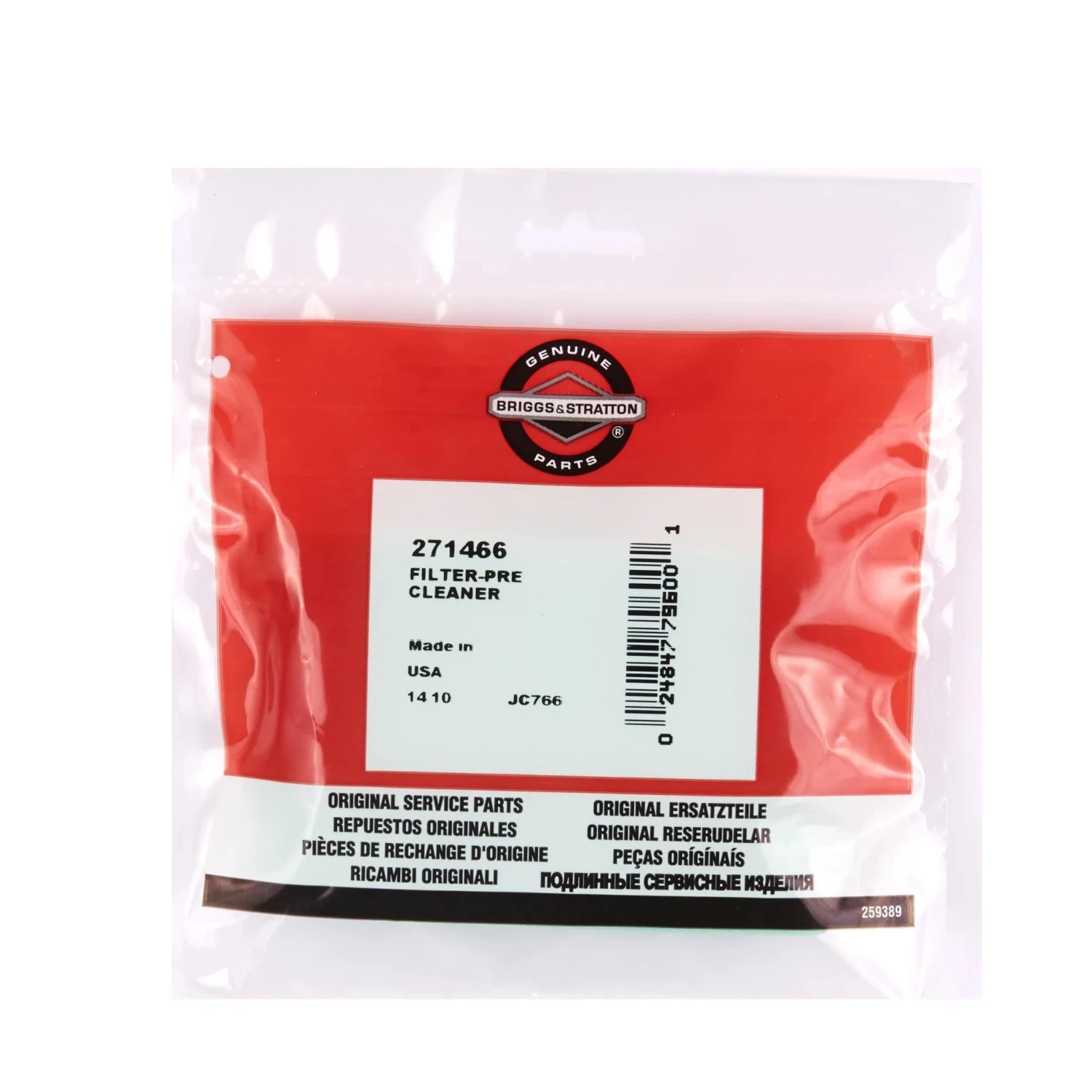 Briggs & Stratton/John Deere Genuine 60000/80000/92908/110900/111900 Pre Filter 270979, 271466 4 Briggs & Stratton/John Deere Genuine 60000/80000/92908/110900/111900 Pre Filter 270979, 271466 - Image 4