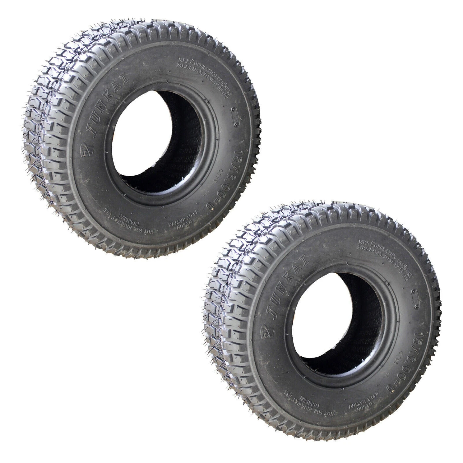 Commercial 15x6x6.00 Turf Saver Tubeless Tyre For Ride On Mowers Set Of (2) 1 Commercial 15x6x6.00 Turf Saver Tubeless Tyre For Ride On Mowers Set Of (2)