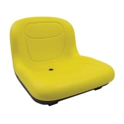 John Deere Multi-Fit Deluxe High Back Cushioned Waterproof Vinyl Ride-on Seat (Yellow) AM117680, AM131531