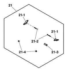 Yardking/Cheeta/Victa Genuine Handle Knobs And Fasteners Sets (Both Sides) CH87791B